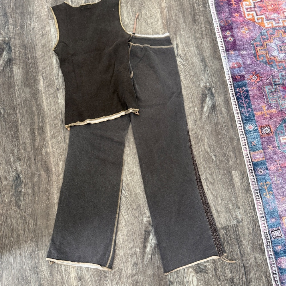 RILEY VINTAGE CLOTHING Brown Top and Bottom L Cotton - Picture 7 of 7